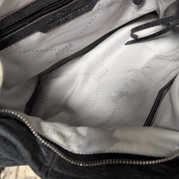 Aimee Kestenberg Black Genuine Leather Large Hobo Purse - Picture 6 of 15